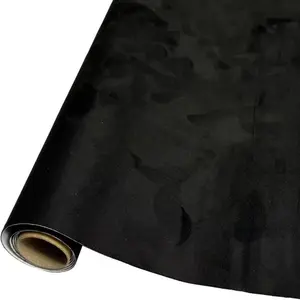 Self-Adhesive Suede & Microfiber Interior Wrap - Stretchable Synthetic Leather Film for Easy DIY Upgrade on Car Dash, Doors, and Home Decor Surfaces