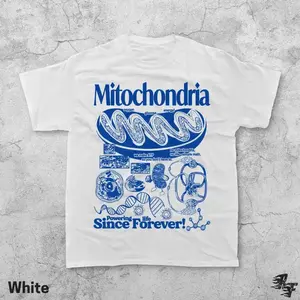 Mitochondria Vintage Science T-Shirt, Retro Biology Graphic Tee, 90s Academic Cell Diagram Shirt, Geek Lab Humor Top, STEM Learning Gift