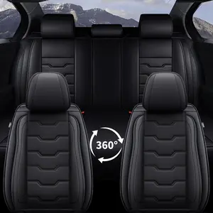 5-Seat Full Set PU Leather Padding Car Seat Cover, Breathable Material Cushion Protector for Ford Fusion 2006-2020