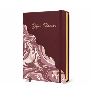 Define 12-Month Undated Softbound A5 Planner- 12 Monthly Spreads, 60 Weekly Spreads, Faux Leather, Matte Gold Trim, Lay-Flat Binding, Goal Planning System, Accountability Trackers for Productivity, and Monthly and Weekly Layouts for Organization