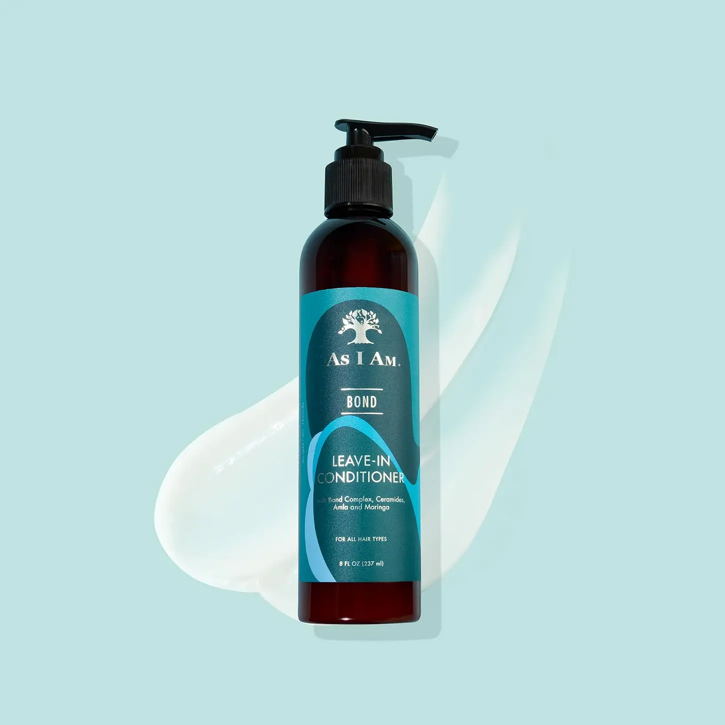 AS I AM Bond Leave-In Conditioner, 8 oz, Treatment for Damaged Hair with Bond Complex Technology, Hydrating Moisture & Detangling, Alcohol-Free & Cruelty Free for All Hair Types, Hydrate, Moisturizing, Adults