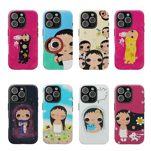 Dreamy INS Glittering Big Eyes Comic Girl Phone Case Suitable for iPhone 17-11 Pro Max/Plus and  Samsung Galaxy S23-25