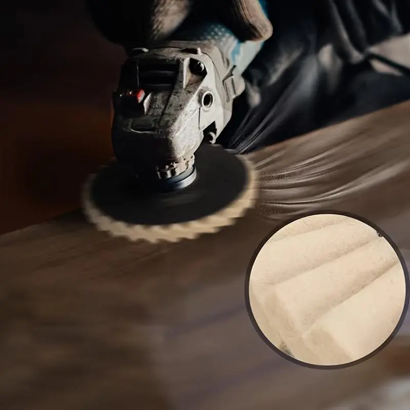 5 Inch Felt Polishing Wheel for Angle Grinder, Durable, Efficient and Heavy Duty Polishing Tool Metal Wood Stone Polisher, Flexible Pad for Rusty Metal Stainless Steel Marble Surface