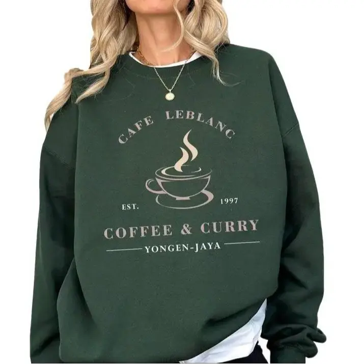 Cafe Leblanc T-shirt Sweatshirt Hoodie, Persona 5 Shirt, Game Shirt, Coffee & Curry, Megami Tensei Shirt, Makoto Yuki Shirt