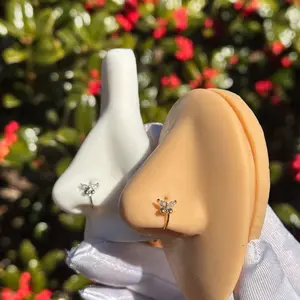 Butterfly nose hoop