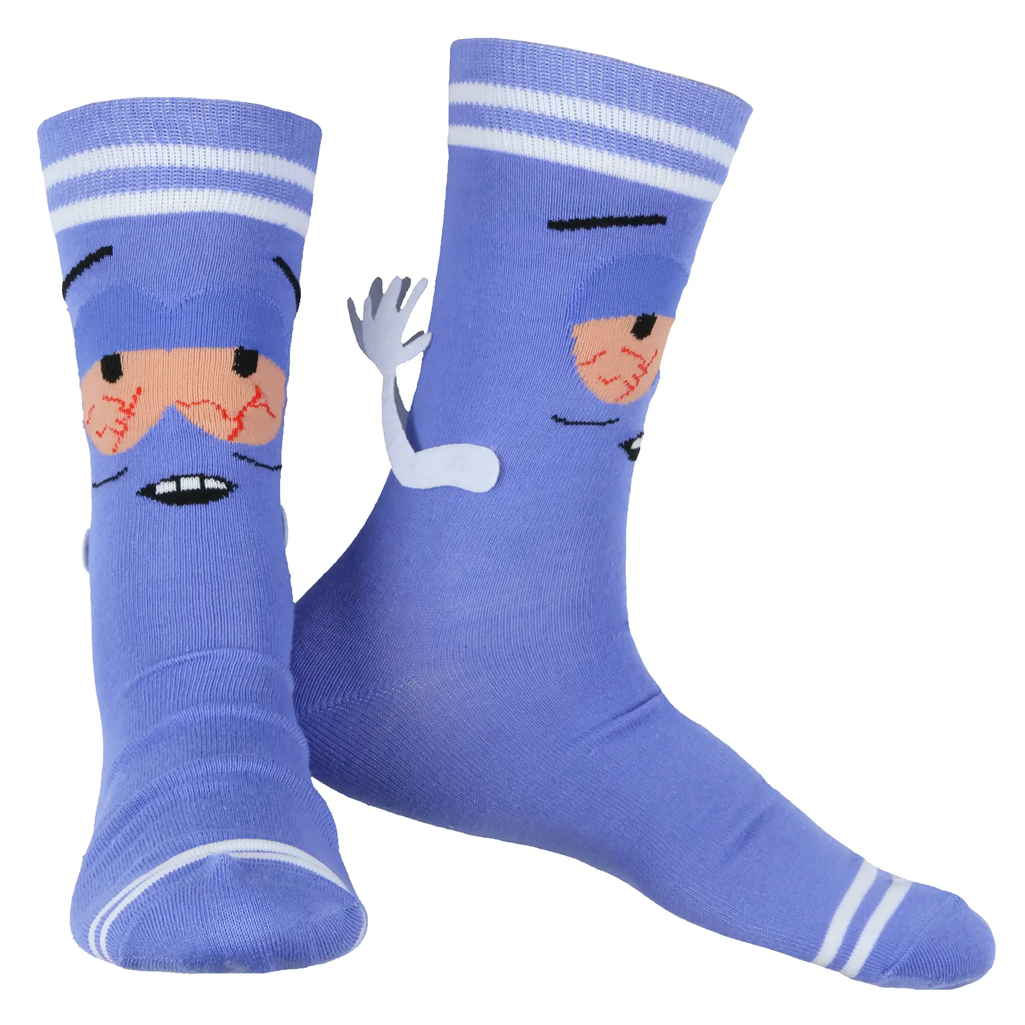 South Park Towelie Character with 3D Arms Adult Mid-Calf Crew Socks 1 Pair Fits Shoe Size 8-12