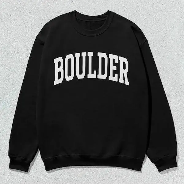 Boulder Sweatshirt Colorado Collegiate Crewneck Sweater Unisex