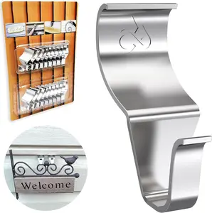 20 Pack Heavy Duty Vinyl Siding Hooks, No-Hole Siding Clips Hangers for Outdoor Patio, Wreath & Decor Hanging       Can these hooks be used on other surfaces besides vinyl siding? How many hooks are included in a pack? Are the hooks easy to install?