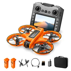 Adult Remote Control Drone with Propeller Guards, HD Dual Cameras, 360° Roll, Optical Flow Positioning, Brushless Motors, Beginner-Friendly Quadcopter, One-Key Takeoff and Landing, Easy to Control Drone, 2 Batteries + SD Card + Carrying Bag Set