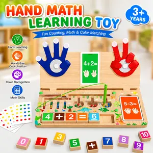 Preschool Montessori Learning Toys for Toddlers 3+, Math Counting Blocks & Number Matching Game for Kids, Educational Finger Counting Manipulatives, Homeschool Classroom Supplies, Birthday Gifts for Boys Girls