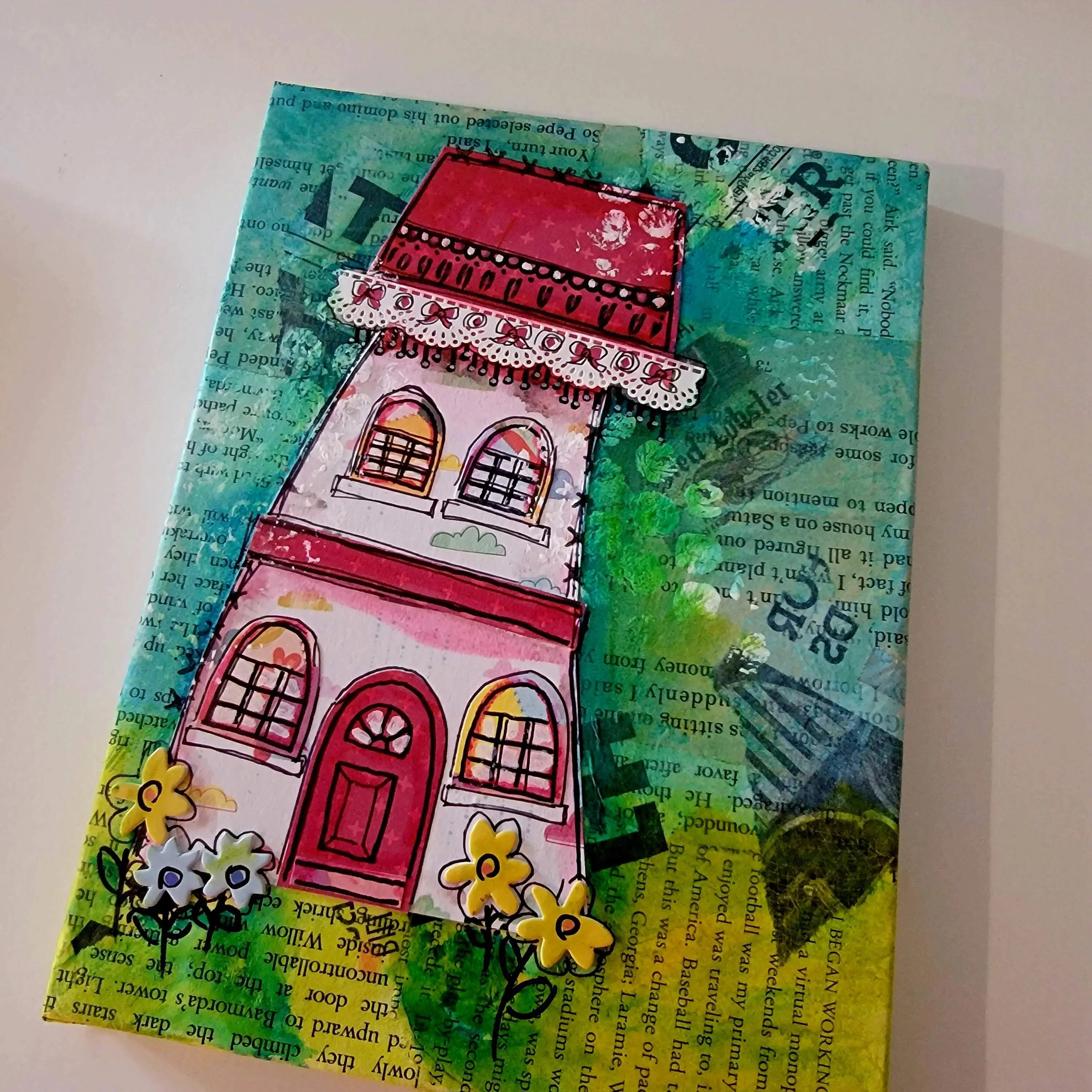 Original mixed media art canvas | Collage mixed media | Collage art | Original abstract art 6x8