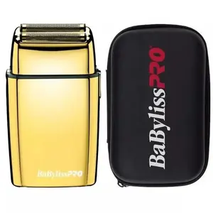 BaBylissPRO FOILFX02 Cordless Metal Double Foil Shaver Set FXFS2G + FXFS2BPCASE – Professional Shaving Kit