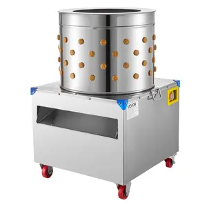 VEVOR Chicken Plucker Machine, 19.7 in Drum, 2HP & 275RPM Electric Chicken Plucking Machine with 106 Soft Fingers & Transport Wheels, Stainless Steel Feather Remover for Processing 2-4 Chicks Once