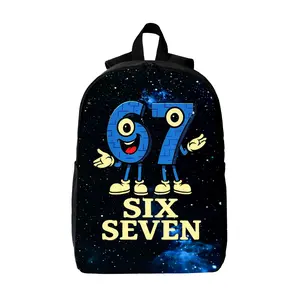 Funny 67 Number Meme Print Backpack for Women Men Large Travel Daypack Lightweight Casual Bags Schoolbag Back Pack Waterproof Rucksack Carry On Bag for Work Business Gym Student Hiking Sports Travel Gifts 17 In