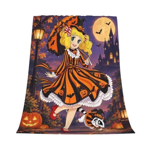 [Memorial Day Deals] Anime All-Over Print Soft Blanket - 3 Sizes for Most Loungers, 40x50 in Lap Cover, All-Season Throw for Sofa, Blanket Gifts for Friends, Anime Room Decor