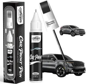 Interstellar Gray(AGT) for Kia Touch Up Paint Pen, 2 in 1 Car Scratch Remover with Pen Tip and Brush, Precise Color Match for Car Paint Scratch Repair, Quickly and Easily Fix Chips and Nicks