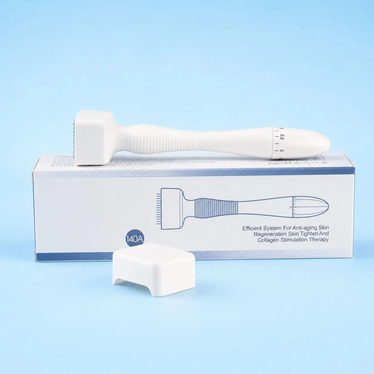 140-Needle Microneedle Derma Stamp,Skincare Tool for Face, Hair & Beard, Deep Cleansing, Repair Durable Facial Care Tool