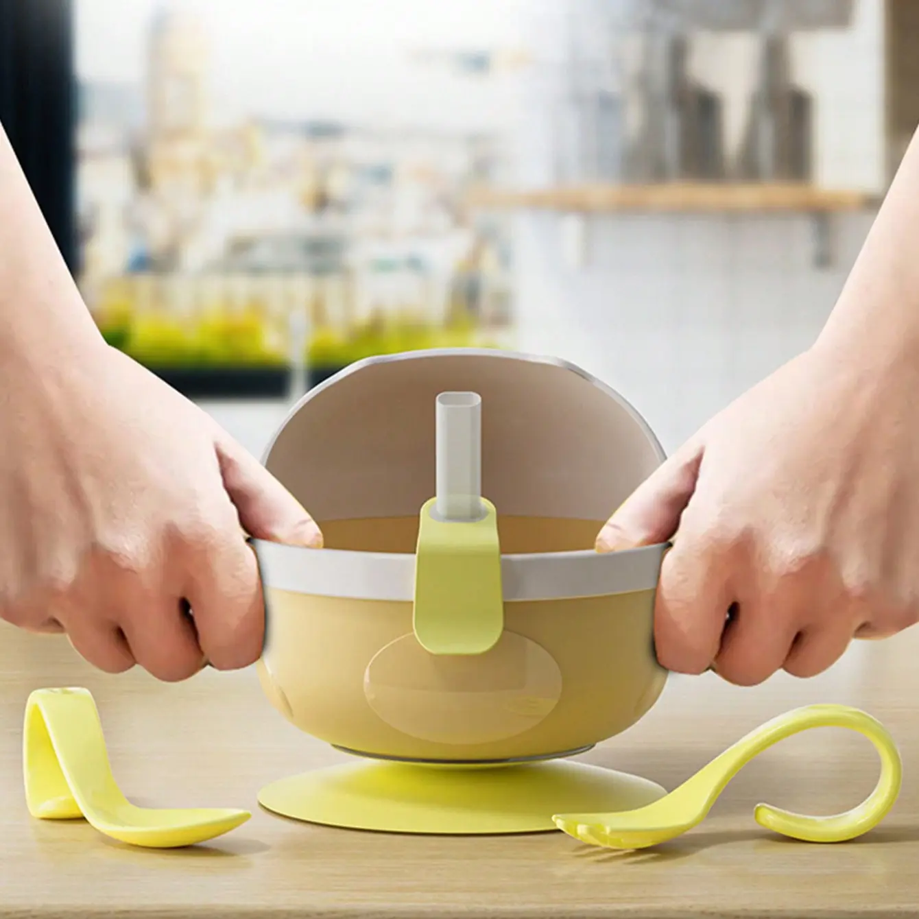 Detachable Suction Cup Lunch Box, Microwave Safe, Portable, Ideal for Salads, Rice, Fruits, Vegetables, Sandwiches, School Supplies