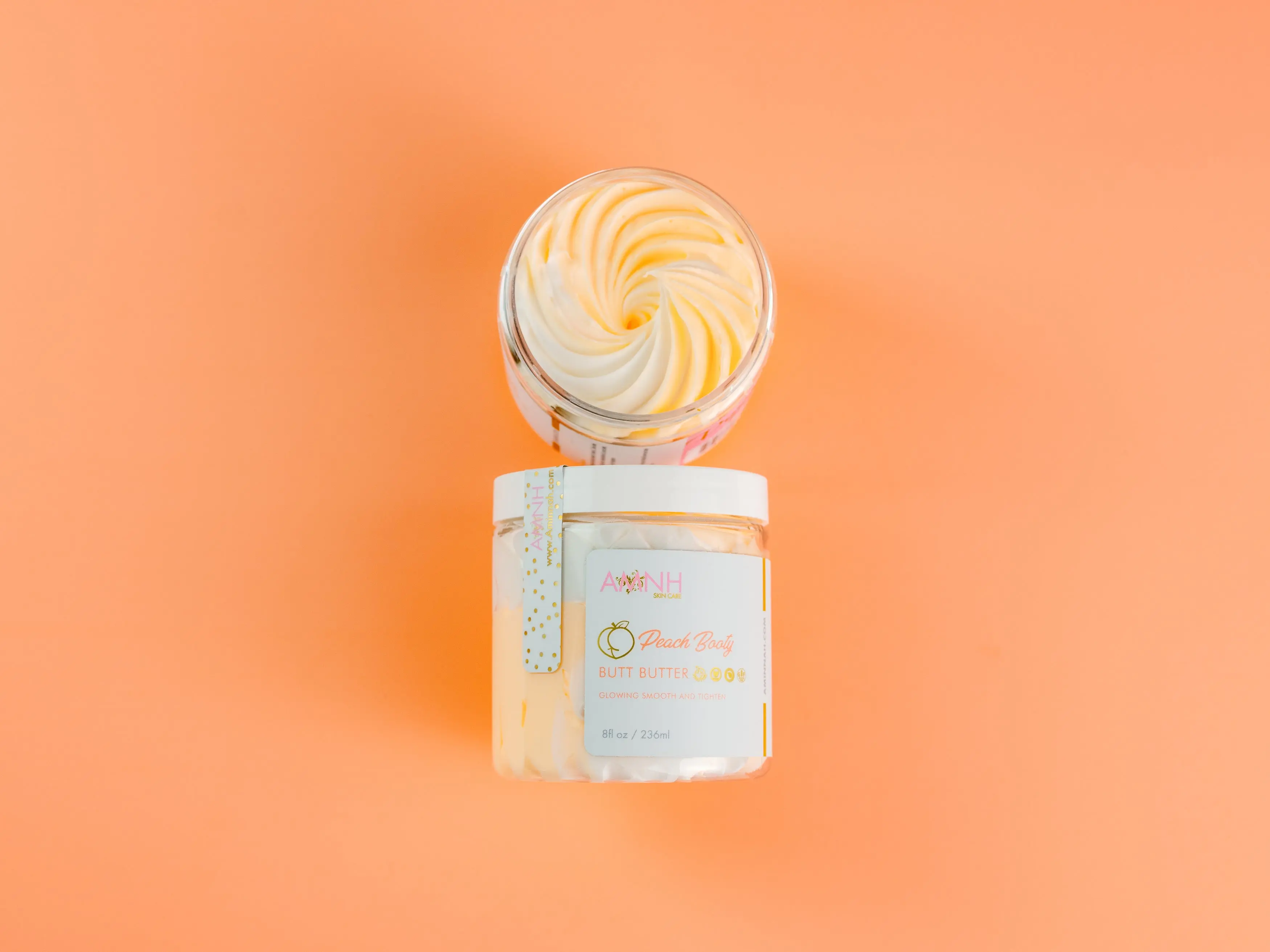 Peach Booty Tightening & Lifting Butt Butter Coconut Cocoa Body Care Shea Lotions Apricot Aloe Jojoba with Peach Extract Retinol Vitamin E C
