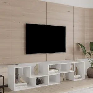 Hooseng L-Shaped Cube Bookshelf & TV Console Stand | Modular Open Shelf Bookcase | Easy Assembly & All Tools Included | Modern Storage Furniture for Living Room, Bedroom & Home Office