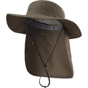 UPF 50+ Sun Hats for Men Women Wide Brim Fishing Hat with  Flap Summer Safari UV Protection Bucket Hat