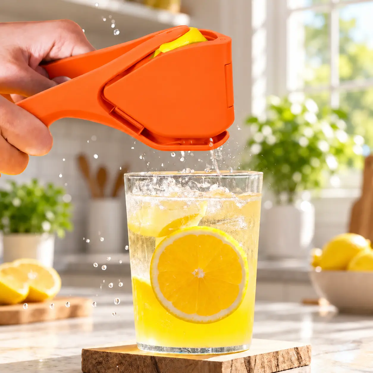 Handheld Orange Lime Juice Press, Easy Clean Fruit Juicer for Fresh Homemade Juice,Manual Citrus Juicer, Portable Hand Lemon Squeezer,