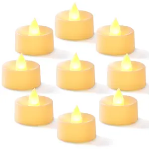 24-Pack Flameless LED Tea Lights Candles Battery Operated, 200+Hour Fake Electric Candles TeaLights for Votive, Halloween, Ofrenda, Diya, Wedding Centerpiece Table Decor, Funeral, Christmas