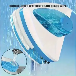 Double-Sided Magnetic Boat Cleaning Tool with Dual Water Tanks and Squeegee System, Abs Material Glass Cleaner for Bathroom Kitchen Living Room Outdoor Ship