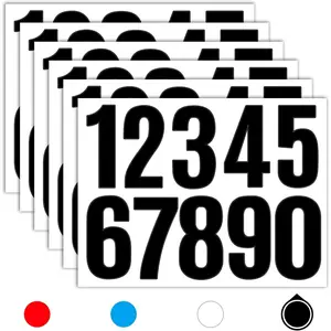 6 Sheets 3 Inch Vinyl Mailbox Numbers Stickers Self Adhesive, Address House Number  Stickers for Outside Mailbox,Signs,Window,Door,,,Home,Business(Black)