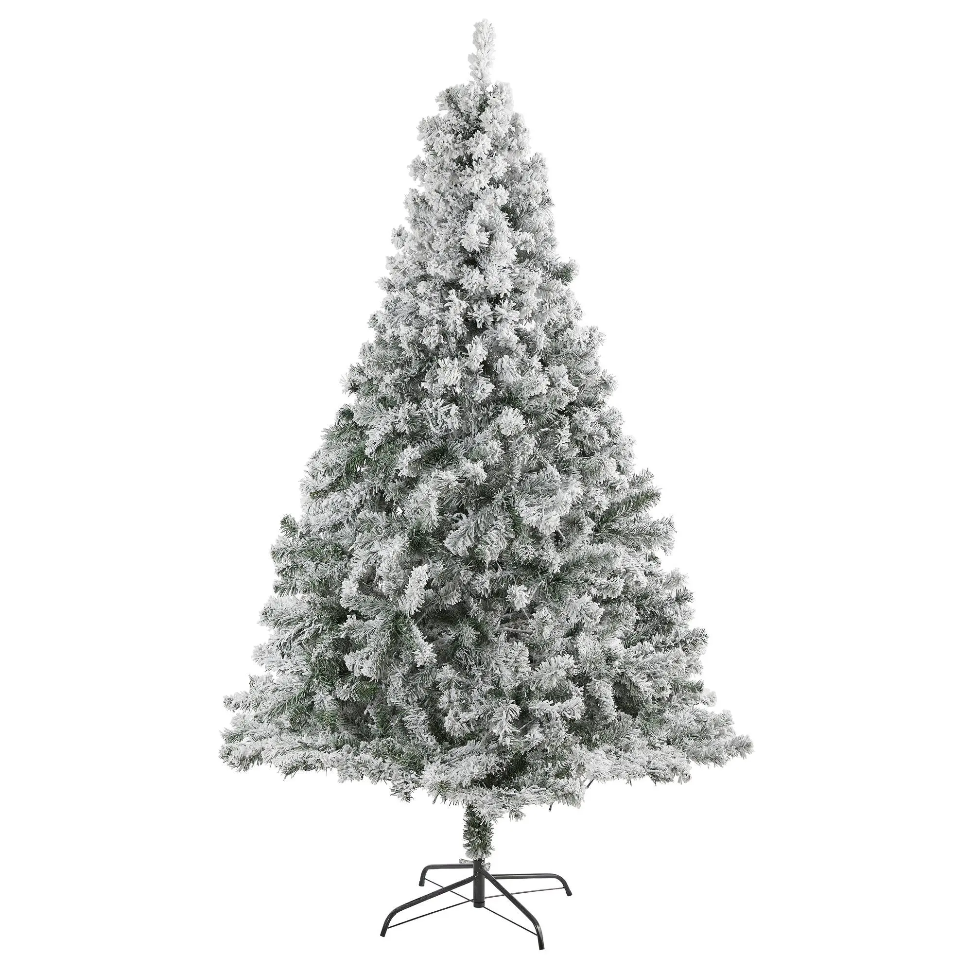 7ft Tall Flocked Rock Springs Spruce Artificial Christmas Tree with Stand - 800 Bendable Spruce Leaves, Realistic Full Length Look, Frosted Finish, Ornaments-Ready, Easy Install, Winter Wonderland Indoors Festive Holiday Decoration