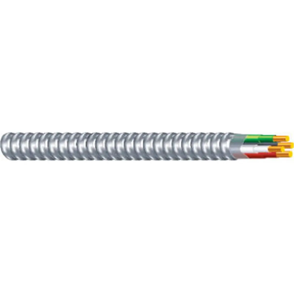 212 MAIN Armored Steel Jacket Cable - 12-3 ACT, Aluminum Bond, Pre-Coiled, 50 ft Length, AFC Cable Systems 1405N24-AFC, Cycling & Outdoor Recreation Equipment, Armored Cable