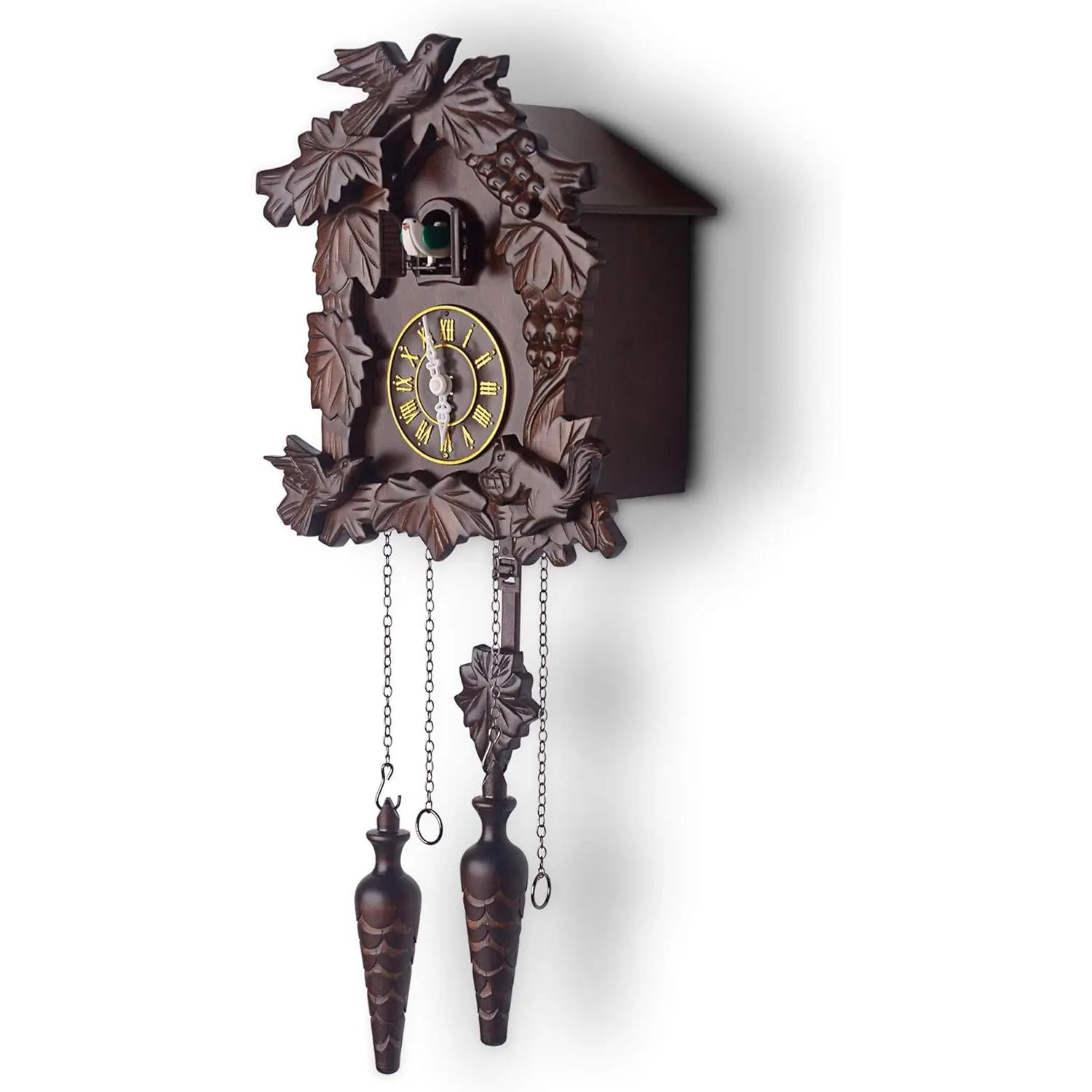Kendal Handmade Solid Wood Classic Analog Cuckoo Clock MX210 - Home Supplies Accent Clock with Decor, Room Decor Functionality
