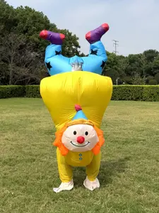 New Upside Down Clown Inflatable Costume, Funny Prank Toy for Holiday Parties, Adult Performance Props, Christmas