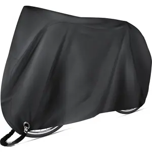Cover  Outdoor Storage for 1 or 2 Bikes Bicycle Cover Heavy Duty Rain Sun UV Dust Wind Proof with Storage Bag  Tarp for EBike Mountain Road City , Black