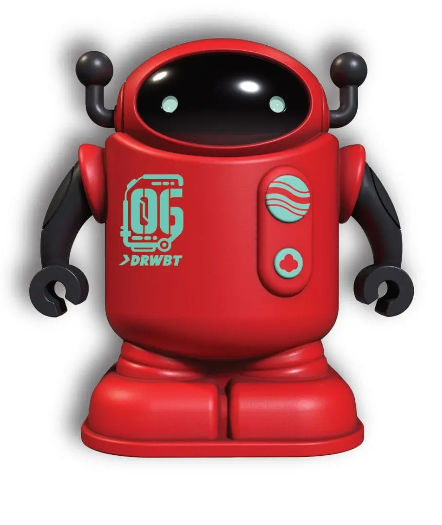 Mukikim Tracerbot Mini Inductive Robot Toy - Red, Small Animal Entertainment Toy