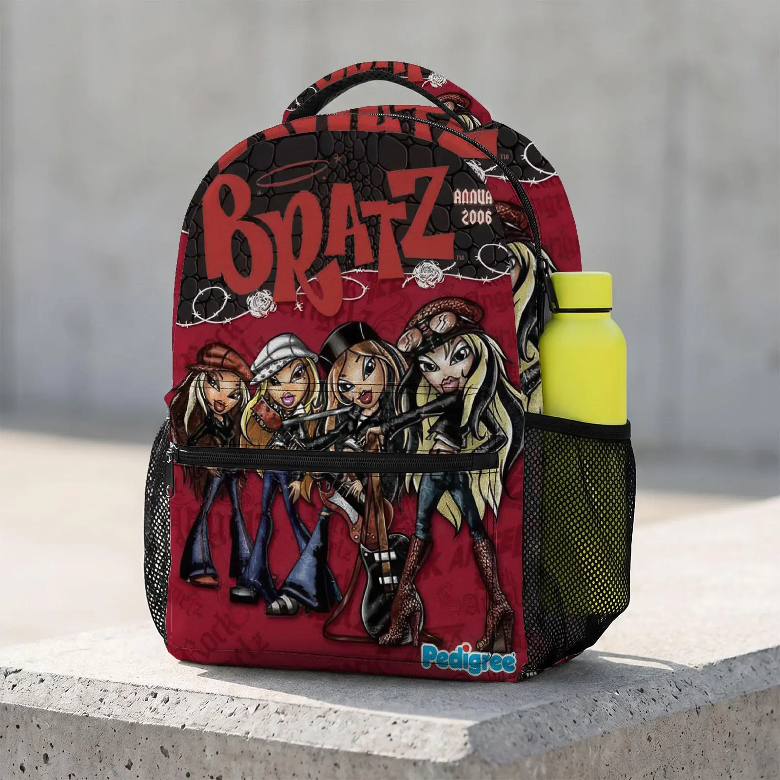 Bratz Cute Cartoon School Backpack for Teen Boys | Aesthetic Print Bookbag for Kids & Students | Large Capacity Casual Daypack