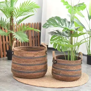 Storage Basket: Vine Weaving, Banana Rope Weaving, Storage Basket, Miscellaneous Sorting, Balcony, Living Room, Toy Basket, Storage Basket