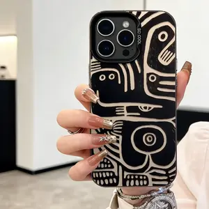 Vintage Graffiti Style Abstract iPhone Case - Unique Art Design Shockproof Case for All iPhones 17 16 15 14 13 12 11 PRO MAX Case