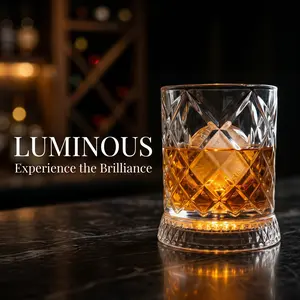 2-Piece Luxury 360° Spinning Crystal Star-Cut Glasses, Stress Relief Drinkware for Whiskey & Wine, Elegant European Barware Gift
