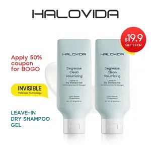 Halovida Leave-in Light Hair Dry Shampoo Gel 2.28oz,4D hyaluronic acid,Silk protein,Instant Oil Absorption,Invisible Volume Boost,Long-Lasting Oil Control,Safe & Clean Formula,Perfect for On-the-Go,Cleanser & Haircare,#SummerVibes #petlovers