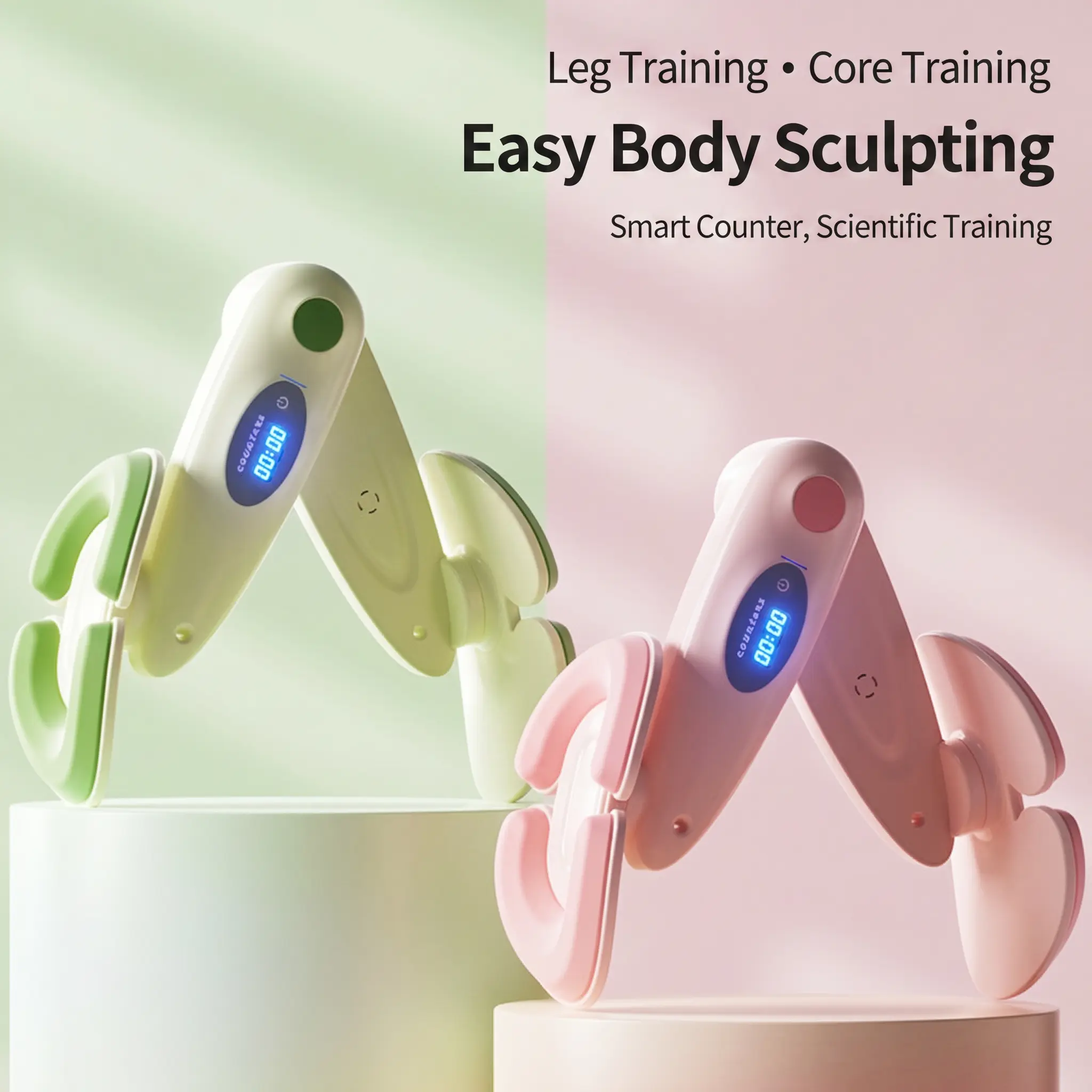 Photo Props Digital Count Leg Stretcher Adjustable Angle Leg Press Machine Portable Yoga Leg Trainer Smart Display Counter Leg Relaxer For Home Daily Fitness Stretch Exercise