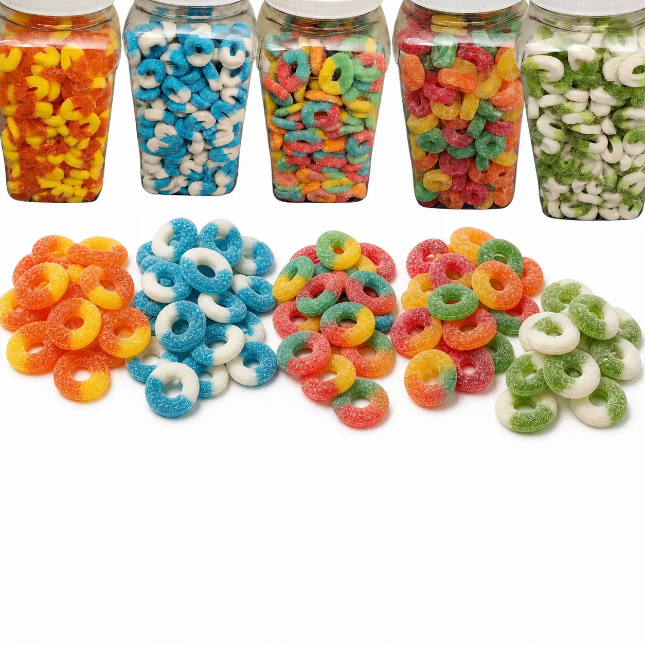 Gummy Rings Candy | Peach Rings, Mexican Chamoy Chili Rings, Apple Rings, Raspberry Rings & Watermelon Rings (Select your Favorite)