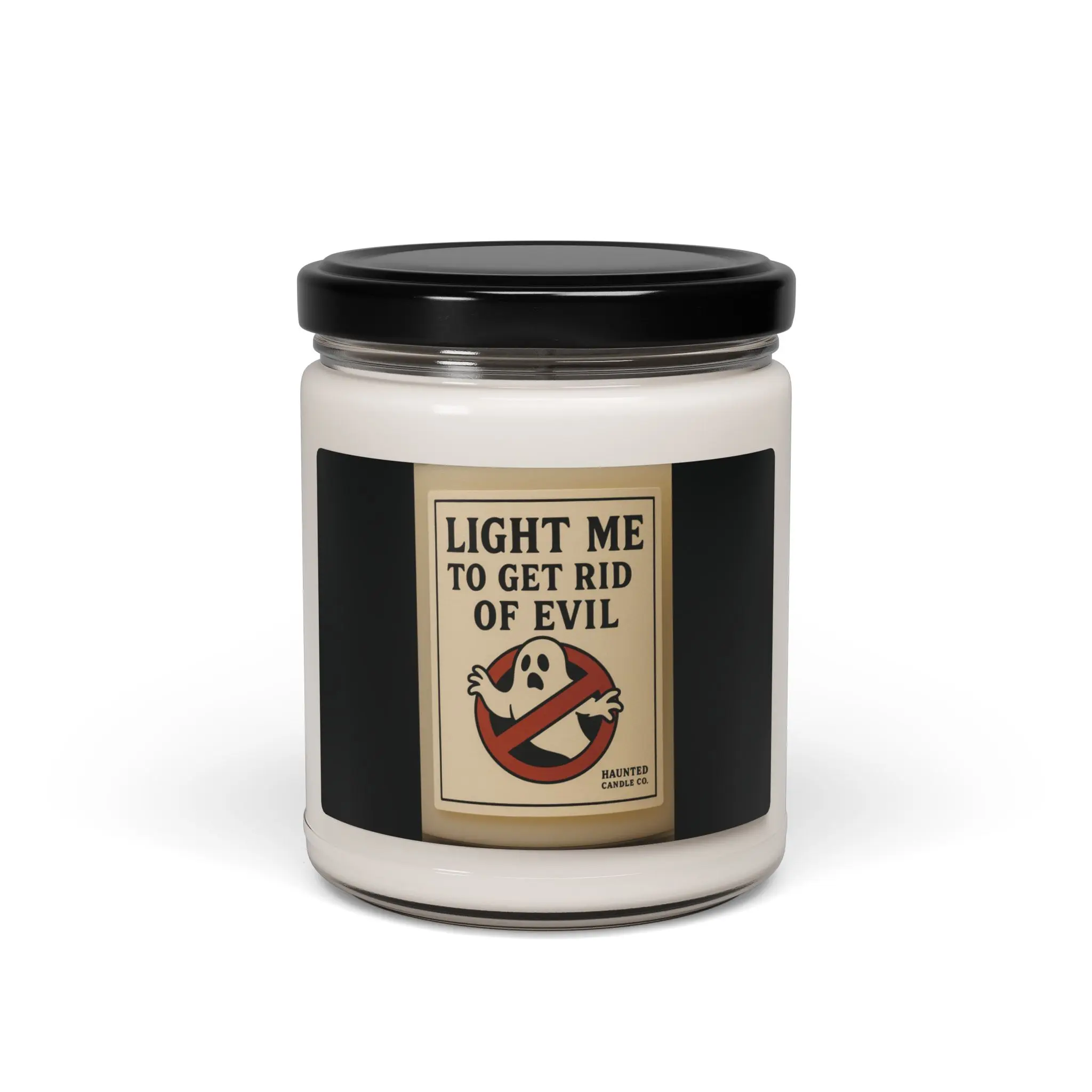 Light Me to Get Rid of Evil - Luxury Candles Scented Soy Candle | Halloween Decor, Gift for Ghostbusters Fans, Cozy Candlelight, Home Fragrance By DTA (DontTrustAnybody)
