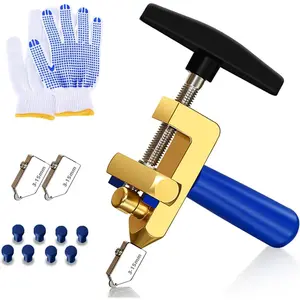 Tile Cutter Hand Tool, 2 in 1 Glass Tile Cutter Breaking Pliers, Manual Tile Cutter with 3 Tungsten Steel Blade, Mirror Cutting Tool for Home DIY Cutting Glass Tile Glazed Ceramic