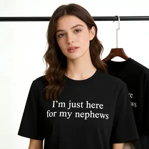 I'm Just Here For My Nephew  Shirt, New Future Aunt T-shirt, Cute Auntie Graphic Tee, Funny Titi Clothing