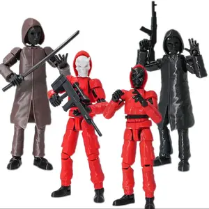 Masked Multi-Jointed Action Figure Model Toy, Poseable Doll Game Character Handmade Decoration Gift, Articulated Figures
