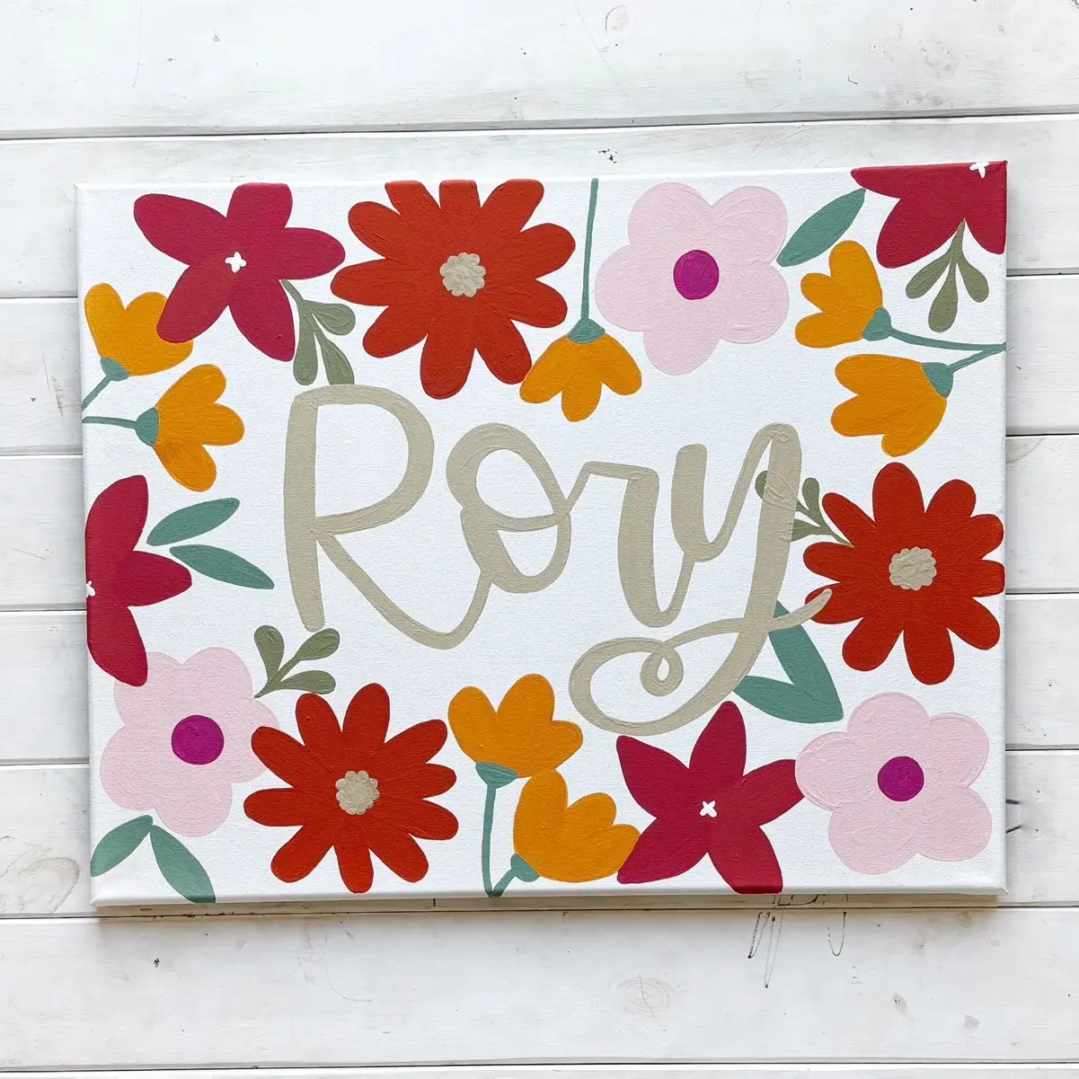 Personalized name canvas