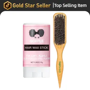 Boar Bristle Hair Brush Slick Back Hair Brush for Sleek Ponytail Bun & Smoothing Baby Hairs- Soft Medium Smoothing Hairbrush to Style,Polish & Lay Hair Down Flat- Wooden Hair Brush for Men Women