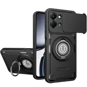 New 360 Rotating Magnetic Stand Phone Case for Tecno Spark Go3, Tecno PoP 20, Anti-Drop, Camera Cover Protection