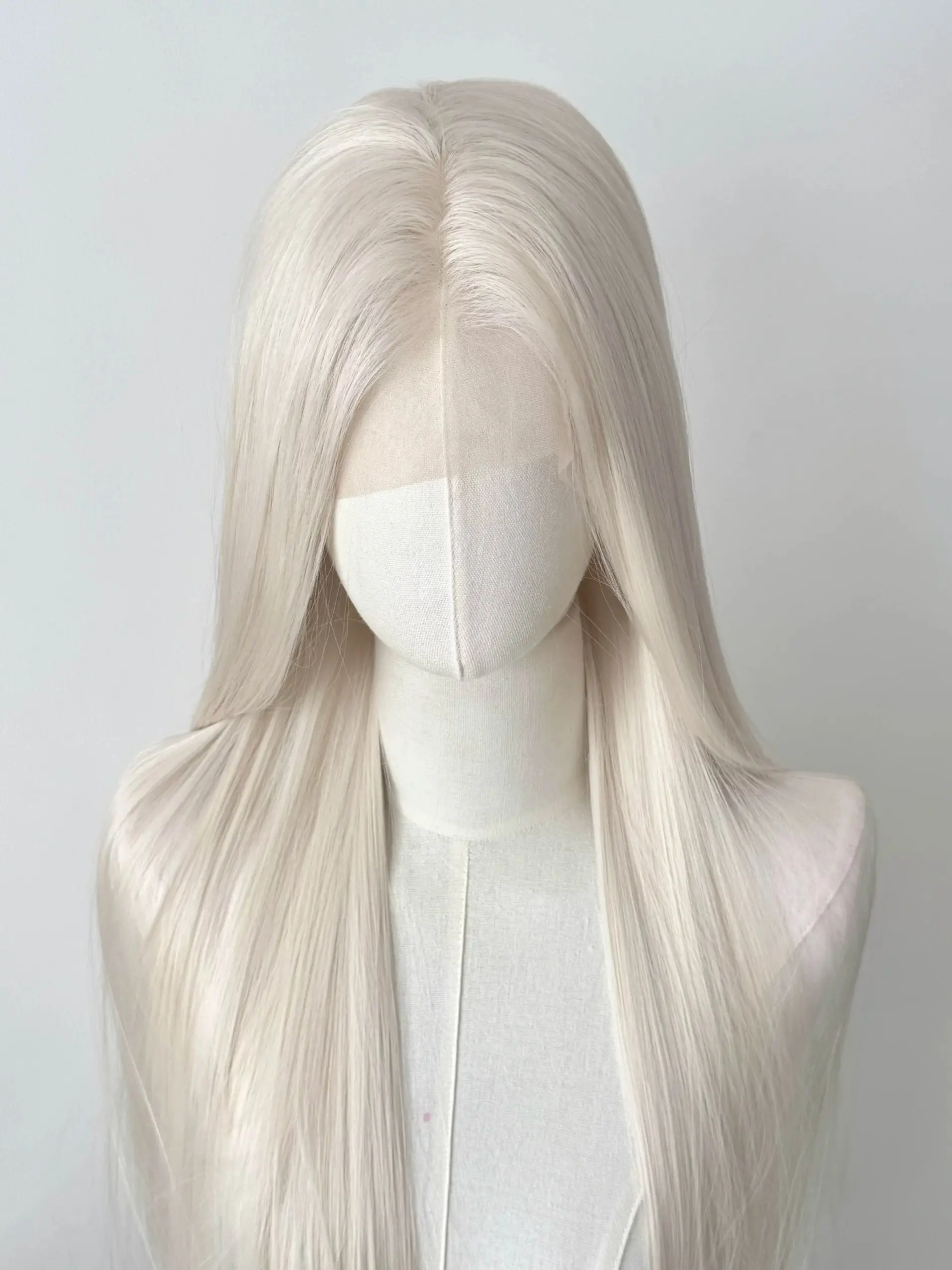 Platinum Lacefront Wig 13x4 Long Straight  White Lace Front Wig High Temperature Fibers  Wigs Lace Front Frontal Cosplay Wig Straight Synthetic Wigs Synthetic Hair Wig High Quality Wigs